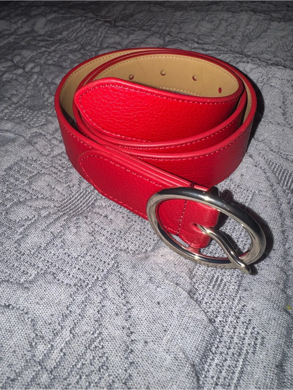Talbots Red Leather Belt M